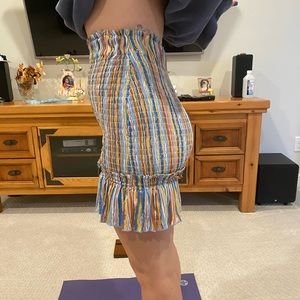 Ruffled bodycon skirt